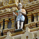 Mahatma Gandhi on the gopuram.
